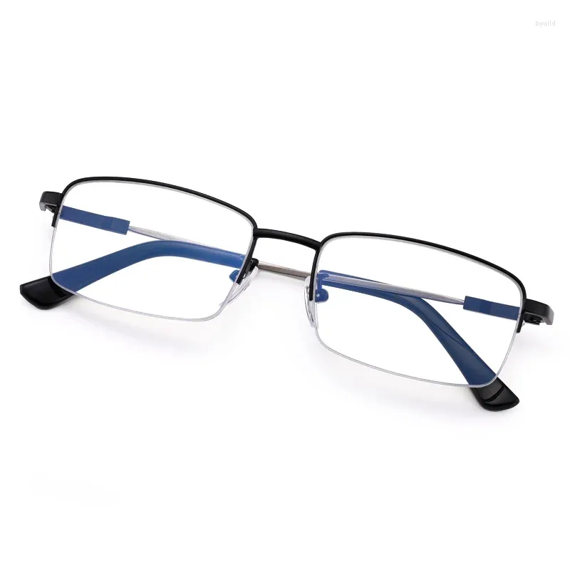 Occhiali da sole finiti occhiali da lettura multifocali progressivi uomini Pochromici Light Anti-Blue Presbyopic See Near and Far Metal