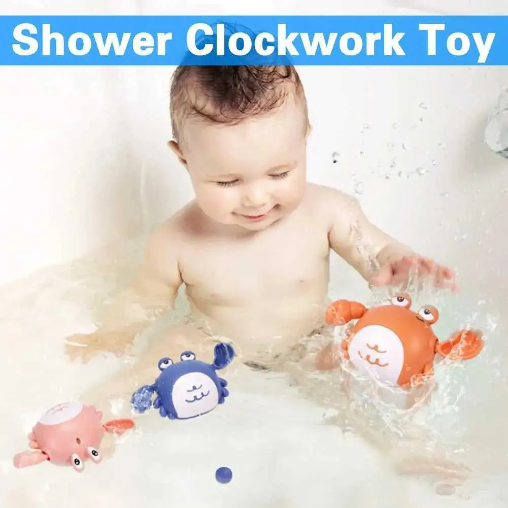 Baby Bad Spielzeug Säuglingsdusche Spielzeug Spaß Badewanne Interaktive Baby Bad Spielzeug Cartoon Krabben Aufwickel Spielzeug für Schwimmbad Badewanne Keine Batterien