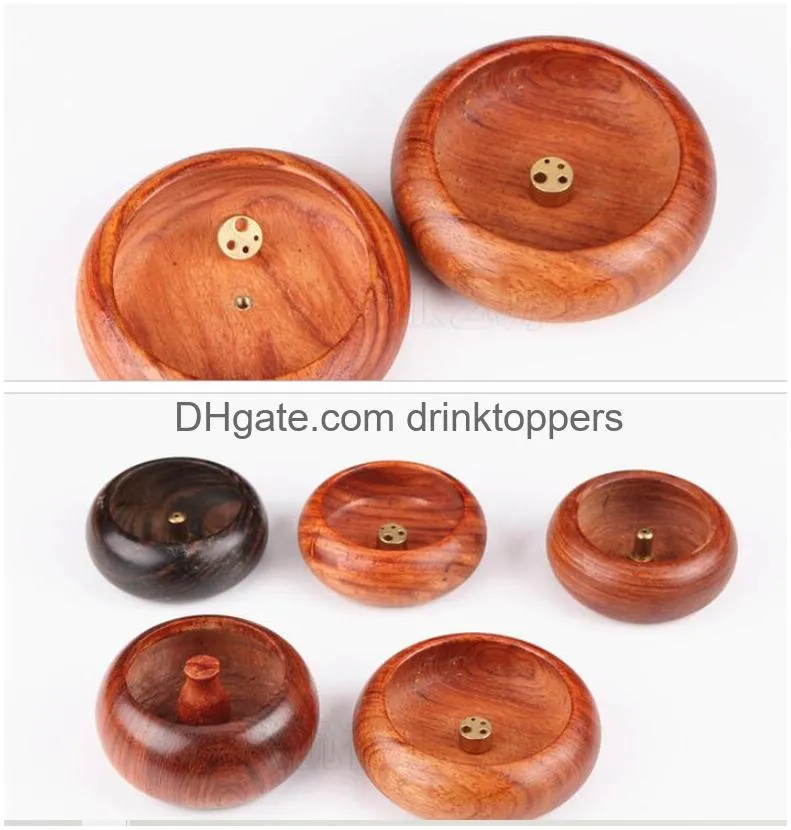 Other Home & Garden Mini Round Wooden Incense Stick Buddhist Articles Bowl Type Holder