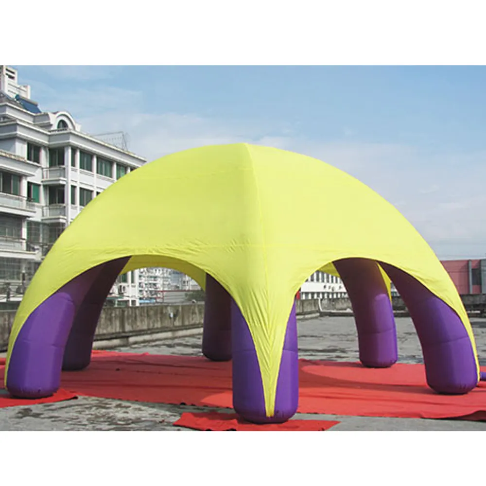 Großhandel 10 m Durchmesser (33 Fuß) farbenfrohe aufblasbare Spinnen Dome Zelt Luft geblasener Bogen Festzelthaus Big Party Shelter kommen mit Gebläse zum Verkauf/Vermietung