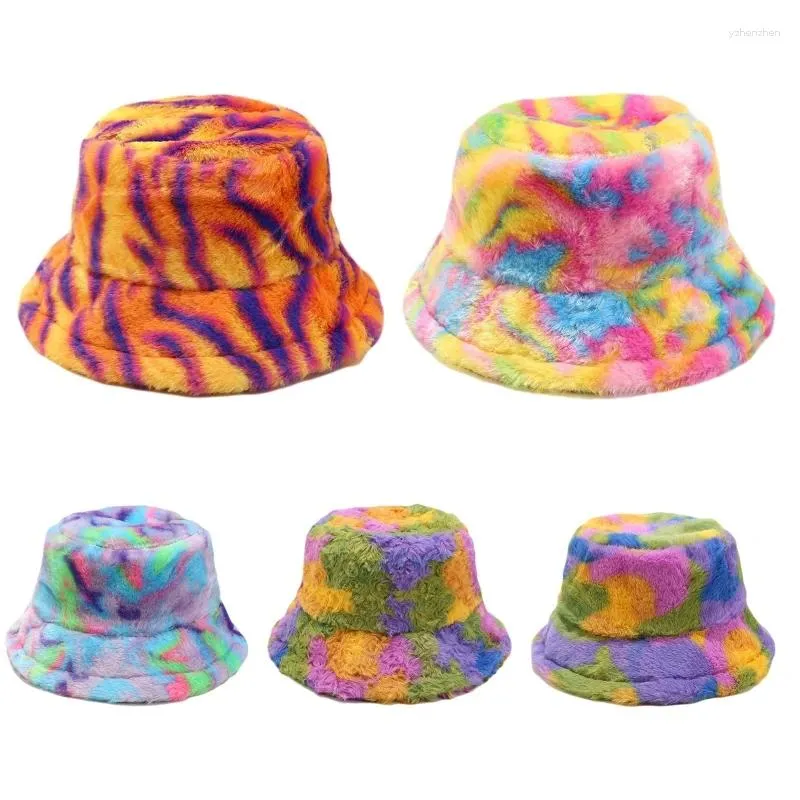 Berets Buckte Hats плюшевые зимние теплые нечеткие рыбаки Dropship