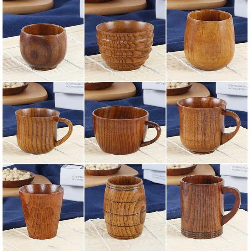 Mugs Jujube handmade water coffee cup tea beer cup juice milk cup beverage cup with handmade coffee beer cup vintage gift J240428