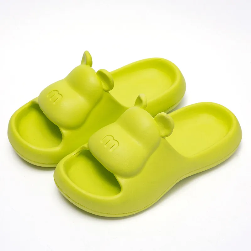 Designer Hushållens skrapor tofflor glider kvinnor sandaler rosa gula gröna vit kvinnor halm scuffs storlek 36-41 gai