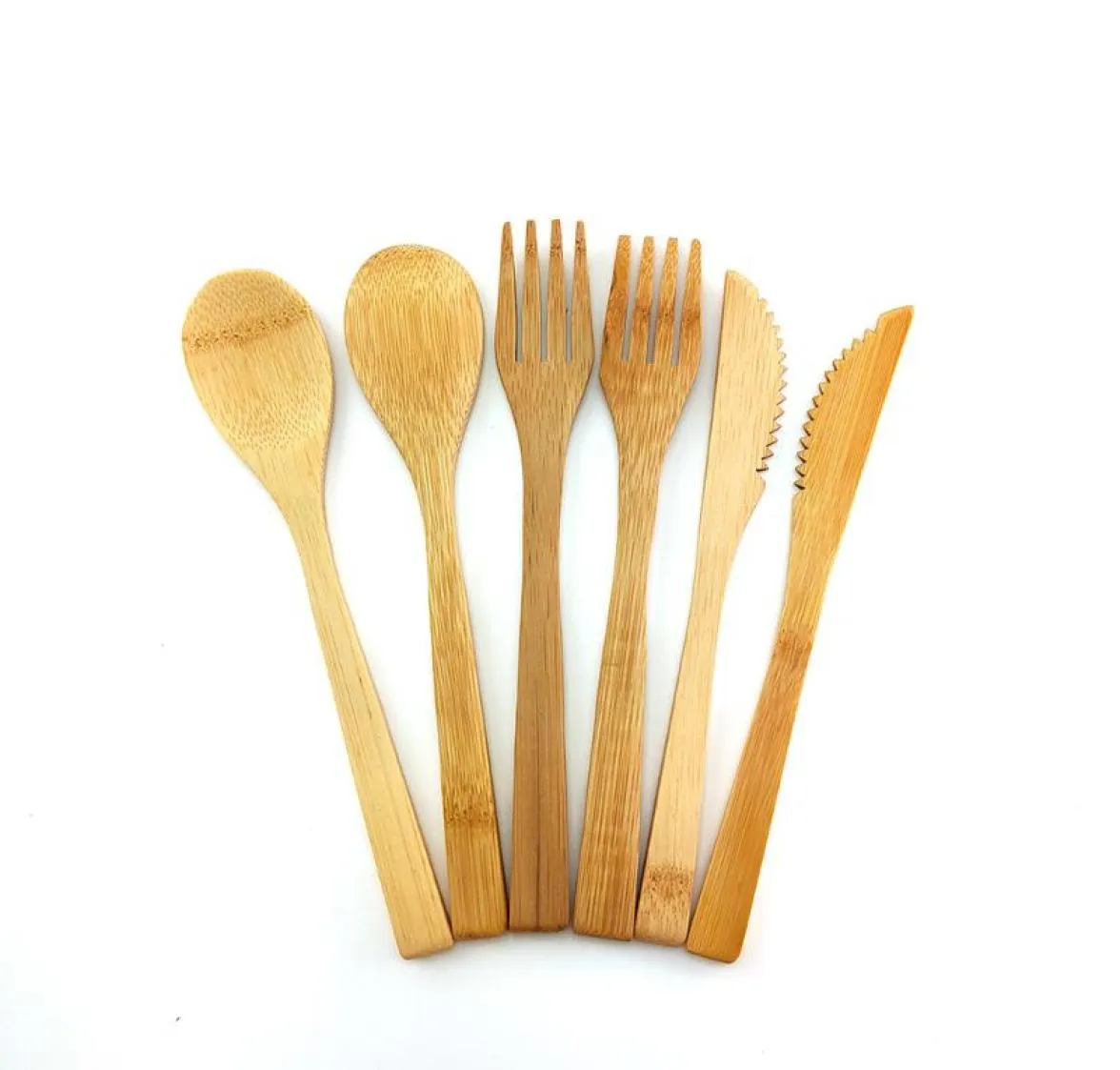 Biodegradable Totally Bamboo 3Pcs Bamboo Flatware Set DishwasherSafe Fork Spoon Knife Ecofriendly Coconut Wooden Utensil set3998224