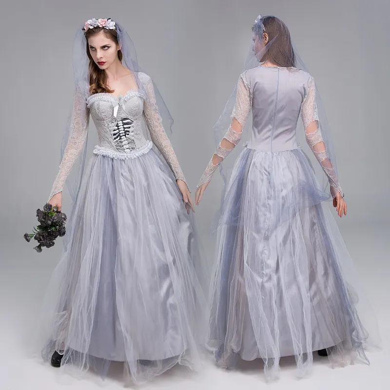 Women's Ghost Bride Costume Halloween Carnival Horror Cosplay HCAD-001