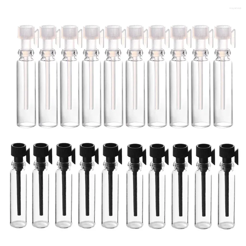 Lagringsflaskor 100 st glasflaskor Bottling Makeup Prover Tom parfym Travelbehållare Samplar Injektionsflaskor