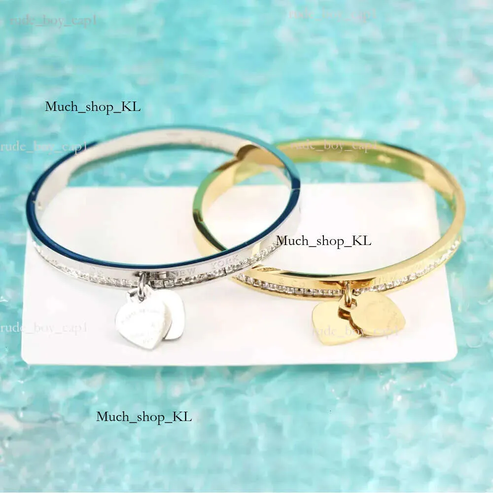 Tiffanyjewelry Armband Kette Luxusdesigner Schmuck Gold Armband für Frauen lieben Stempelstecher Buchstab