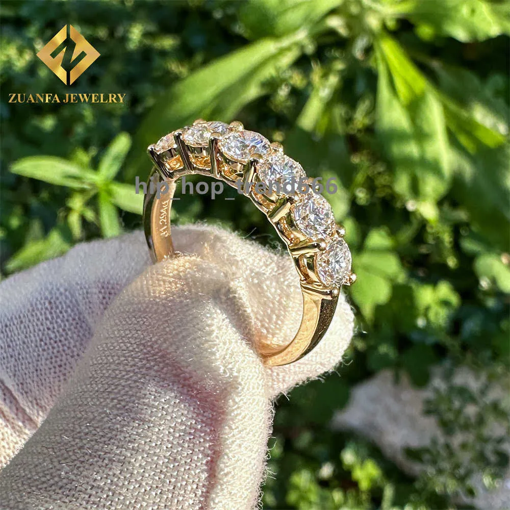 Personalized Eternity Wedding Band Lab Grown Moissanite Diamond 18K Yellow  Gold Fine Jewelry Engagement Ring De $168,87 | DHgate, image size:1000x1000