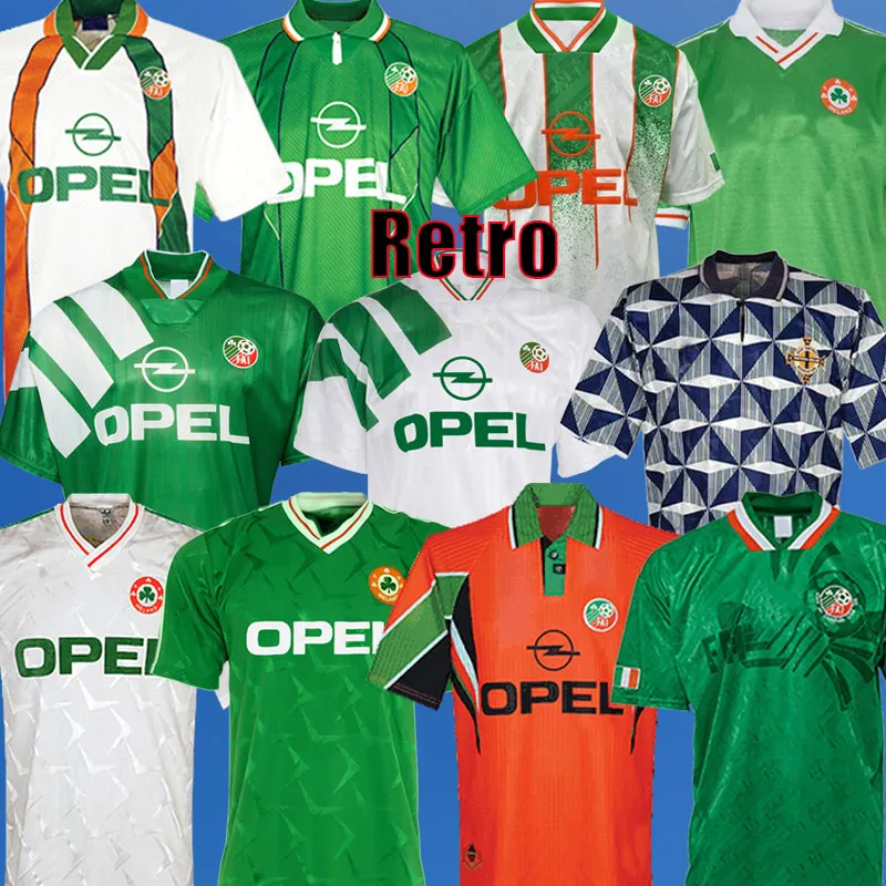 1992 94 Irlande rétro Aldridge Soccer Jersey 1990 1996 1997 Home Classic Vintage Irish McGrath Duff Keane Football Shirt Staunton Houghton Mcateer Top