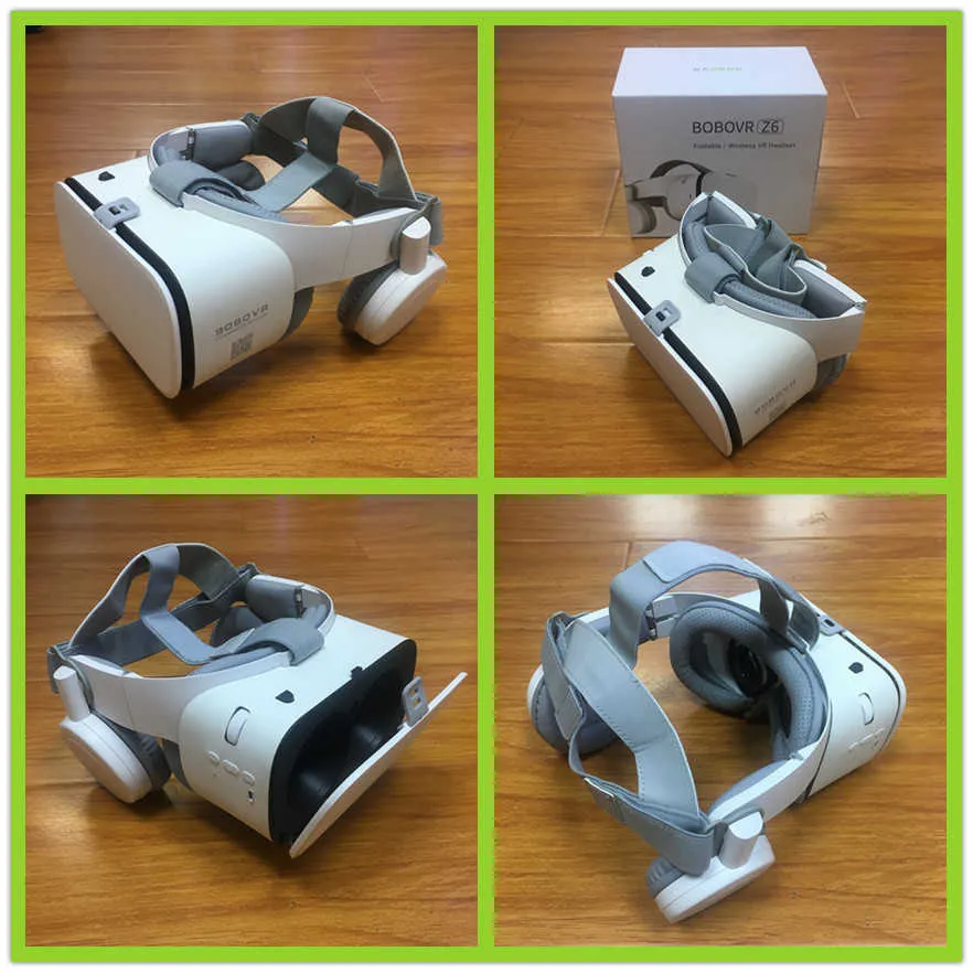 Immersive 3D Virtual Reality Headset with Bluetooth Wireless Earphones ...