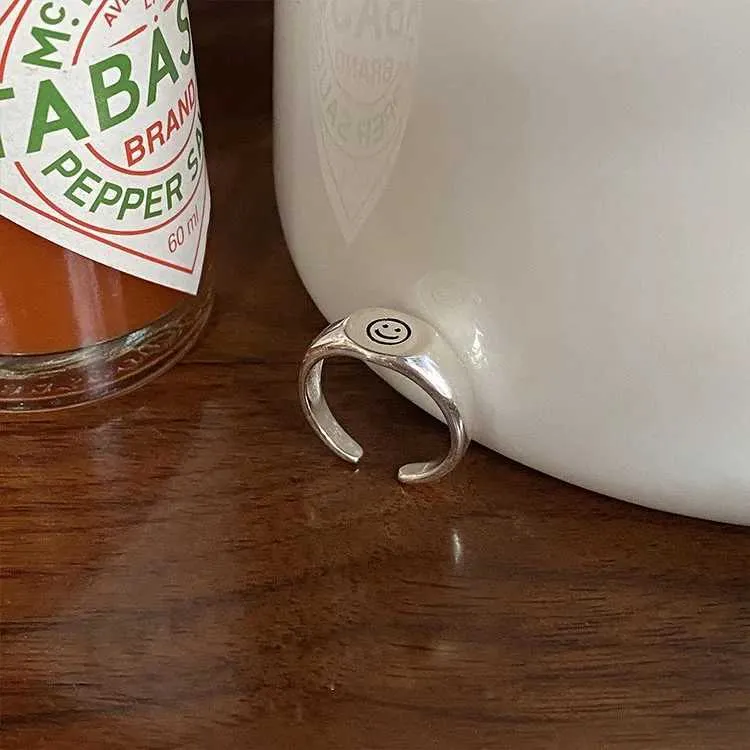 Anillos de boda Diseño versátil Camiseta de cola sonriente Anillo anillo de apertura de dedo anillo de apertura de moda y anillo de alta gama para mujeres