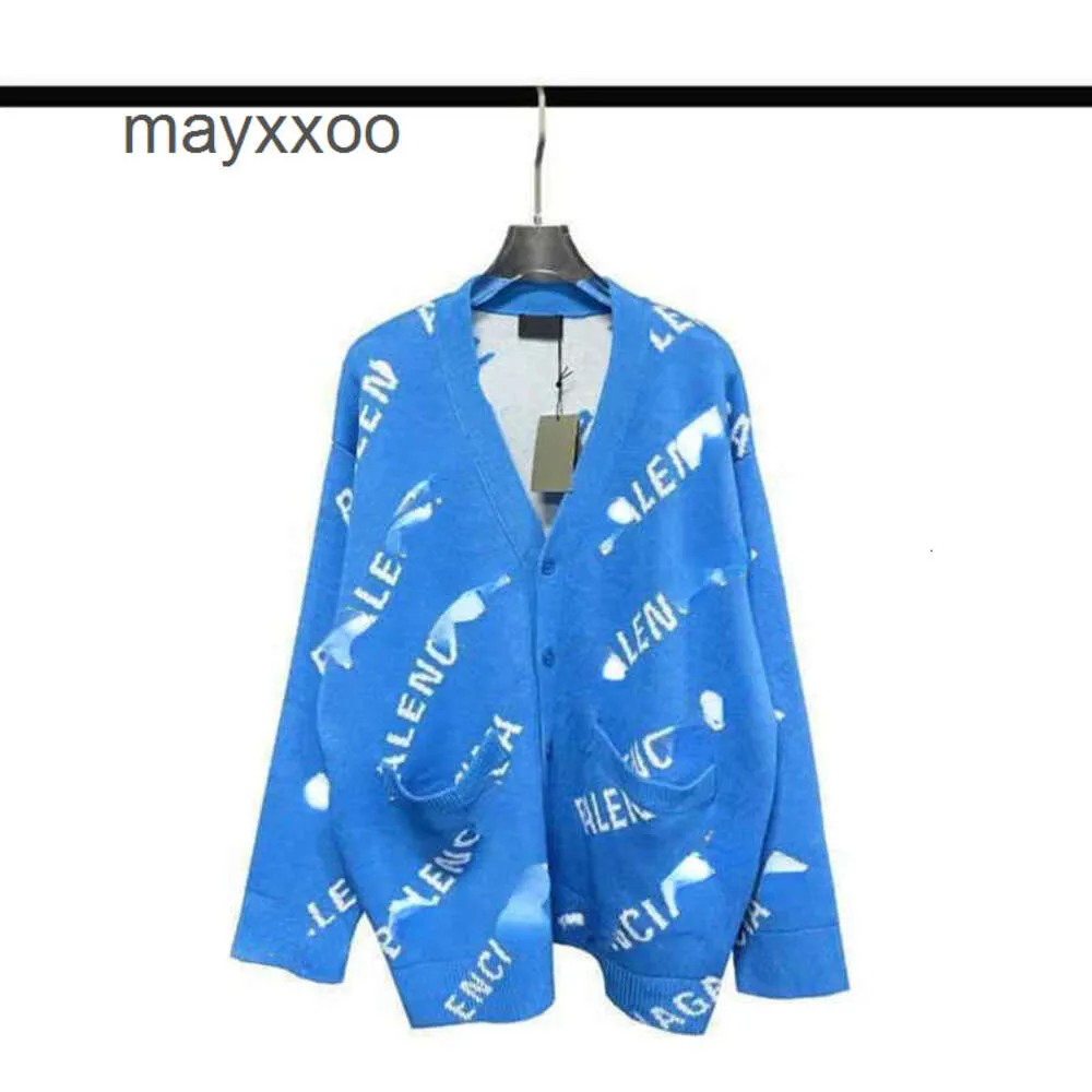 Maglione maschile Balencgs Hoodies Women Sweaters Designer Designer Versatile Lettera di moda Versatile Lettera di maglieria Cardigan Coat Female Show Xioc