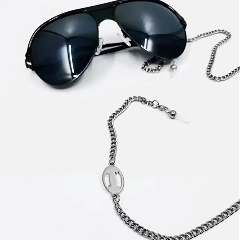 Multi-Dessig-Mode-Sonnenbrillenkette Edelstahl mit Brillen Saitenbuchstaben Lanyords mit Silical-Gel-Schleifen Stylish Lesetglass Brille Seilzubehör
