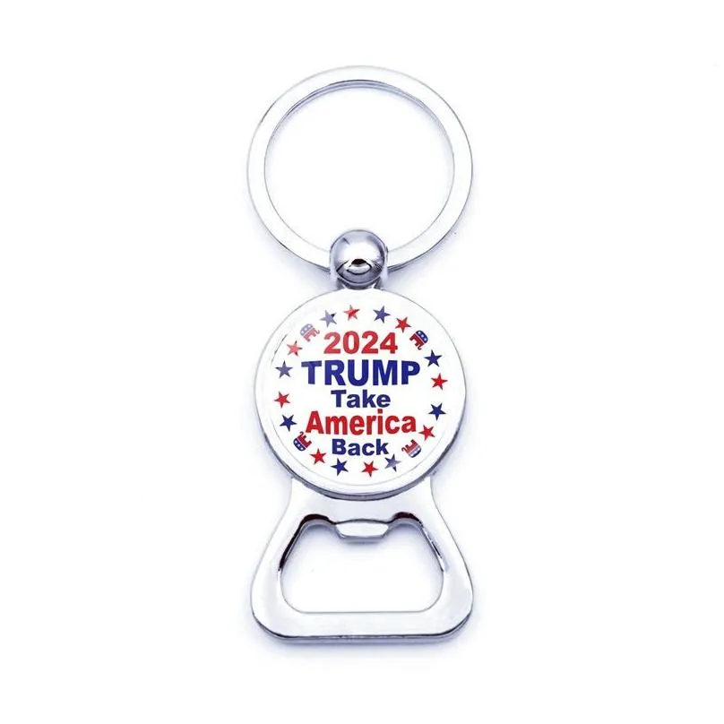 Andra evenemangsfest levererar American Bottle Opener Election Metal Key Ring Pendant USA 2024 Trump Beer Openers s Drop Delivery Home Dhumn