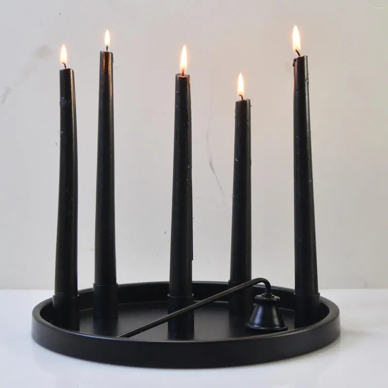Kandelaarhouders houder Tray Candlestick Modern met blusser decoratieve standaard voor eetkamer eettafel