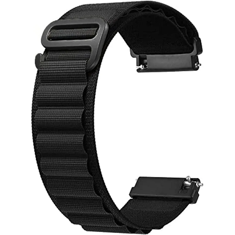 20 mm 22 mm Gurt für Galaxy Watch 4 5 Pro Classic Gear S3 Active 2 Nylon Loop Correa Bracelet Amazfit GTS 2 3 4 Mini Band 240426