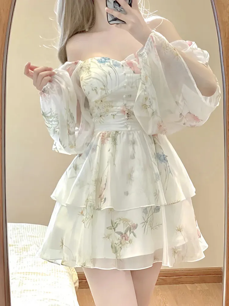 long sleeve floral chiffon dress Nuichan women's chiffon maxi dress, long sleeve floral dress in green