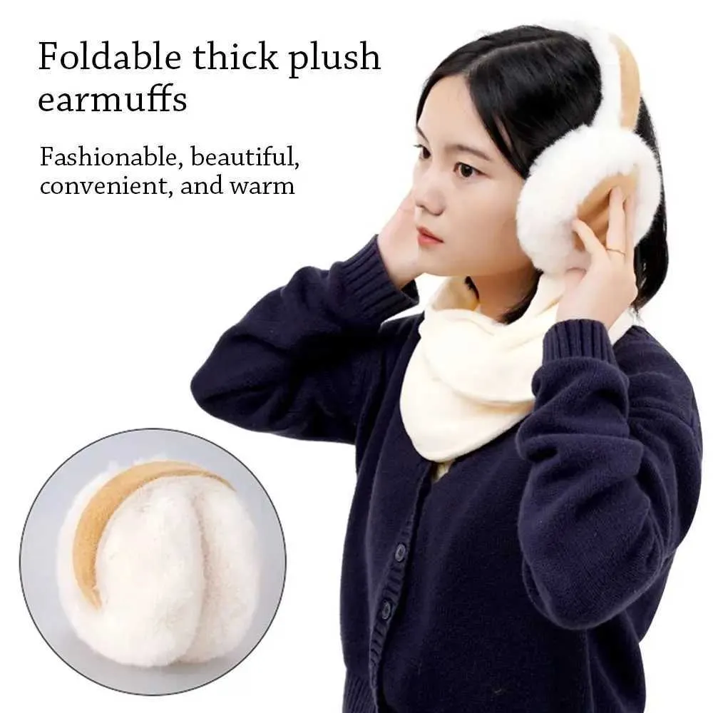 Faux Suede Fleece-Lined Adjustable Earmuffs Winter Ear Warmers Fsmiling Winter Ear Muffs For Women Fuzzy Earmuffs  main image 2