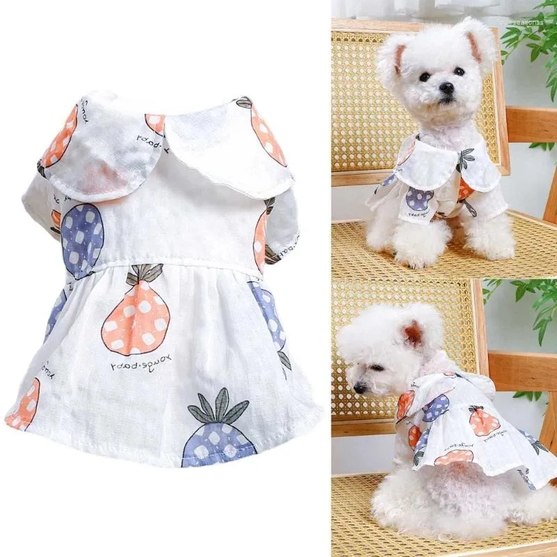 Dog Apparel E56C Cats Dress Cute Summer Clothes For Females Small Dogs Easy To Wear