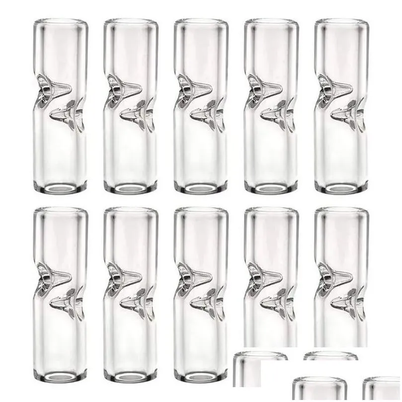 Rökande rör Röker rör Glasfilter Tips 9mm 10mm 12mm rund platt mun droppleverans hem trädgård hushåll sundrads tillbehör dhiee