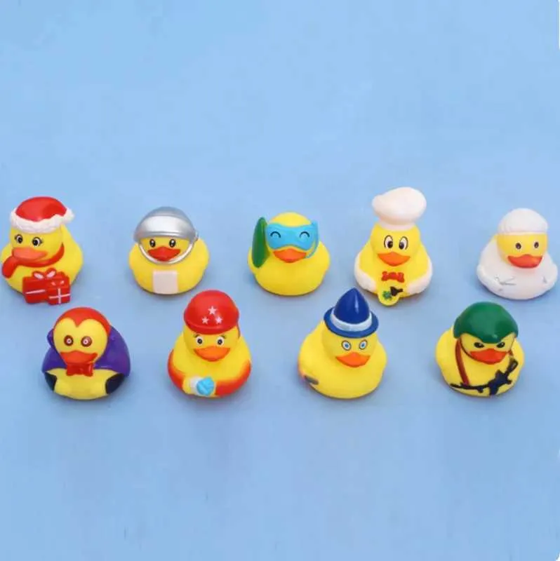 Giocattoli da bagno bambini 18 pezzi bambini giocattoli da bagno bambini in piscina Ducks Game Water Game Float Scheaky Sound Bulla Ducks Giocattoli bambini