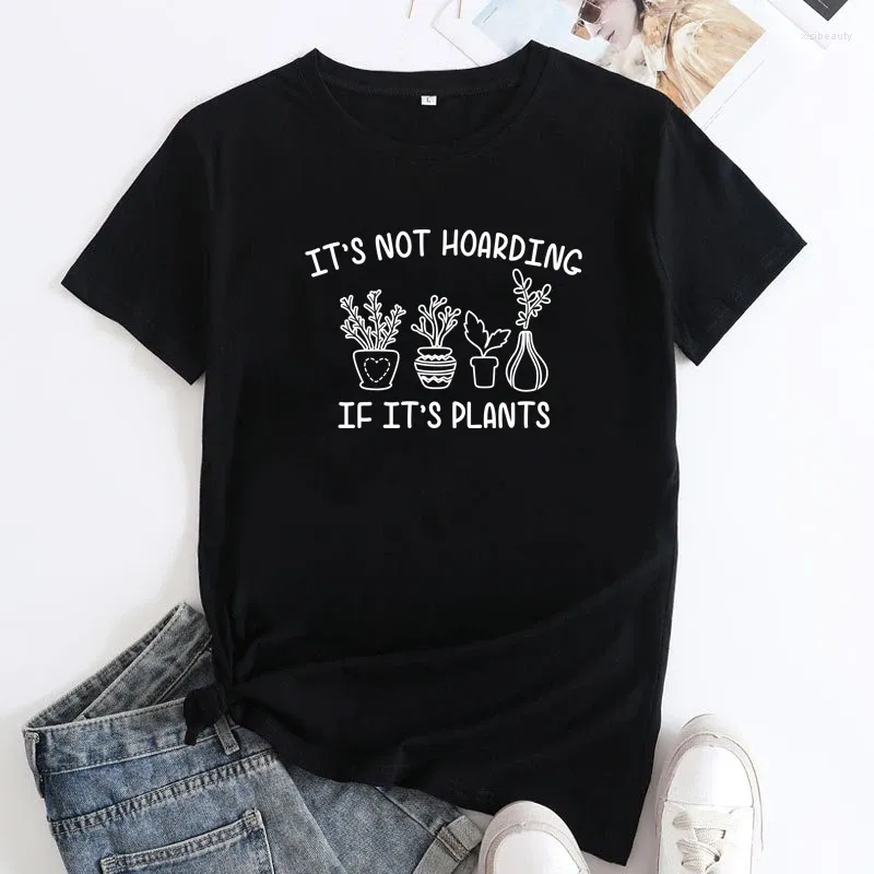Kadın Tişörtleri İstiflemiyorsa Bitkiler Gömlek Üstleri Komik Çılgın Bitki Lady Bahçıvan Tshirt Sevimli Kadınlar Grafik Bahçecilik T-Shirt