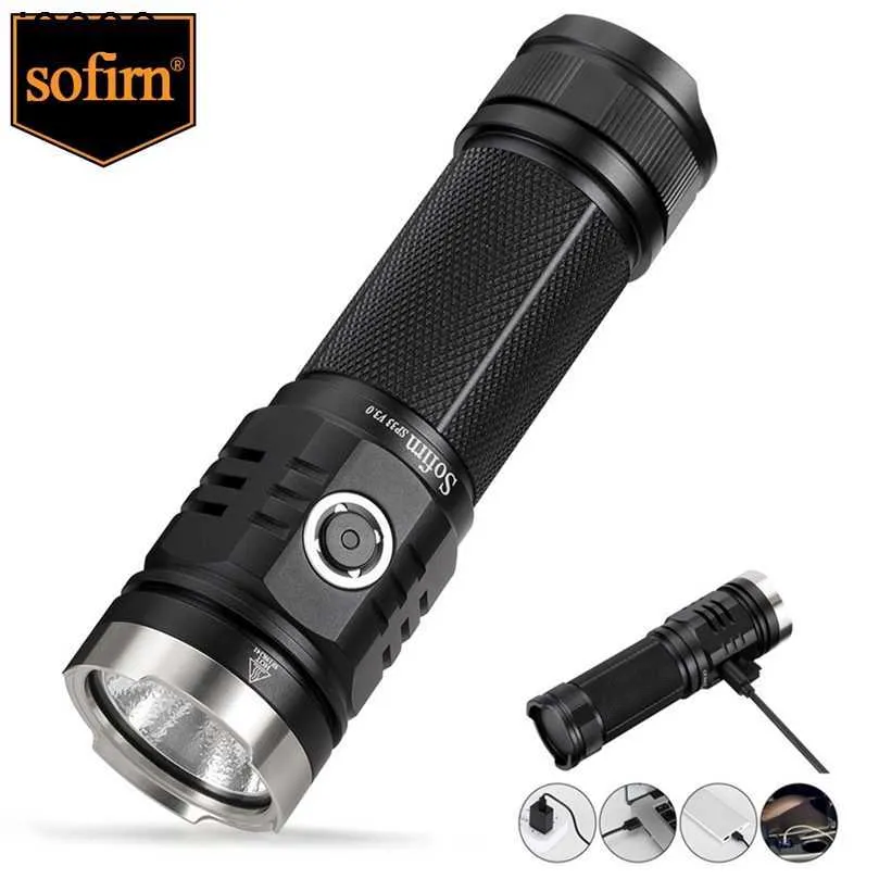 Original Sofirn 3500lm Powerful LED Flashlight Rechargeable Torch Light Cree with Power Indicator