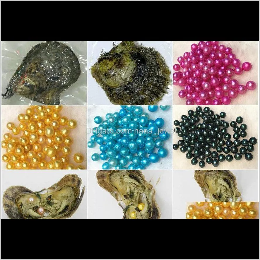 Pearl Twins Großhandel 25 Farben 6-7mm Twin Pearls in Salzwasser Austern Akoya mit Doppelliebe Wunsch Geschenke Drop Lieferung Schmuck DH7SESE