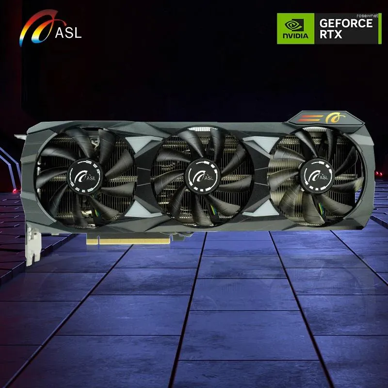 Grafikkort ASL RTX 4070 Super Video Card 12GD6X PC Computer Gaming GPU GeForce 12GB GDD6X 192bit