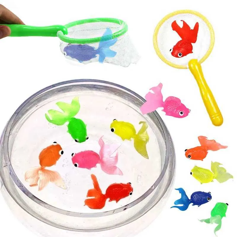 Giocattoli da bagno per bambini 7pcs bambini in gomma pesca rosso pesca giocattolo da bagno per bambini vasca da bagno giocattoli giocattoli per bambini regali doccia da bagno per bambini