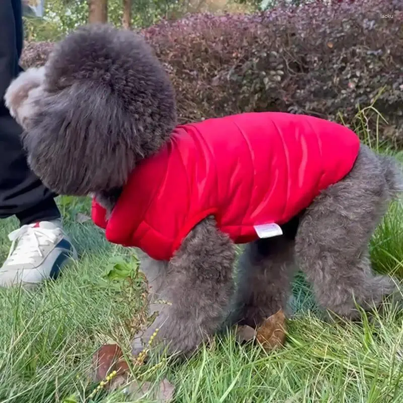 Hundekleidung warme Jacke Wintermantel gepolsterte Weste mit 3 Schnappknöpfen wasserdichte winddichte Schneekleidung