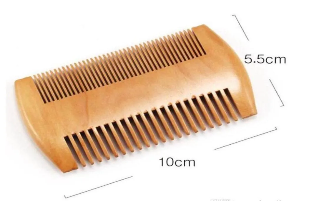 Fonge de dent grossière à double face peignes en bois Hair Scorpion peigne double côté peigne à barbe pour hommes9597057