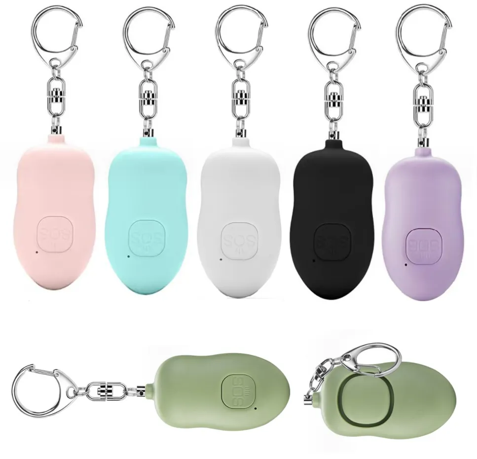 Wiederaufladbarer persönlicher Alarm Selbstverteidigung persönlicher Sicherheit Alarm 130 dB Schütze Sicherheit SICHERHEIT SCHREIBEN Laut Keychain mit LED -Licht