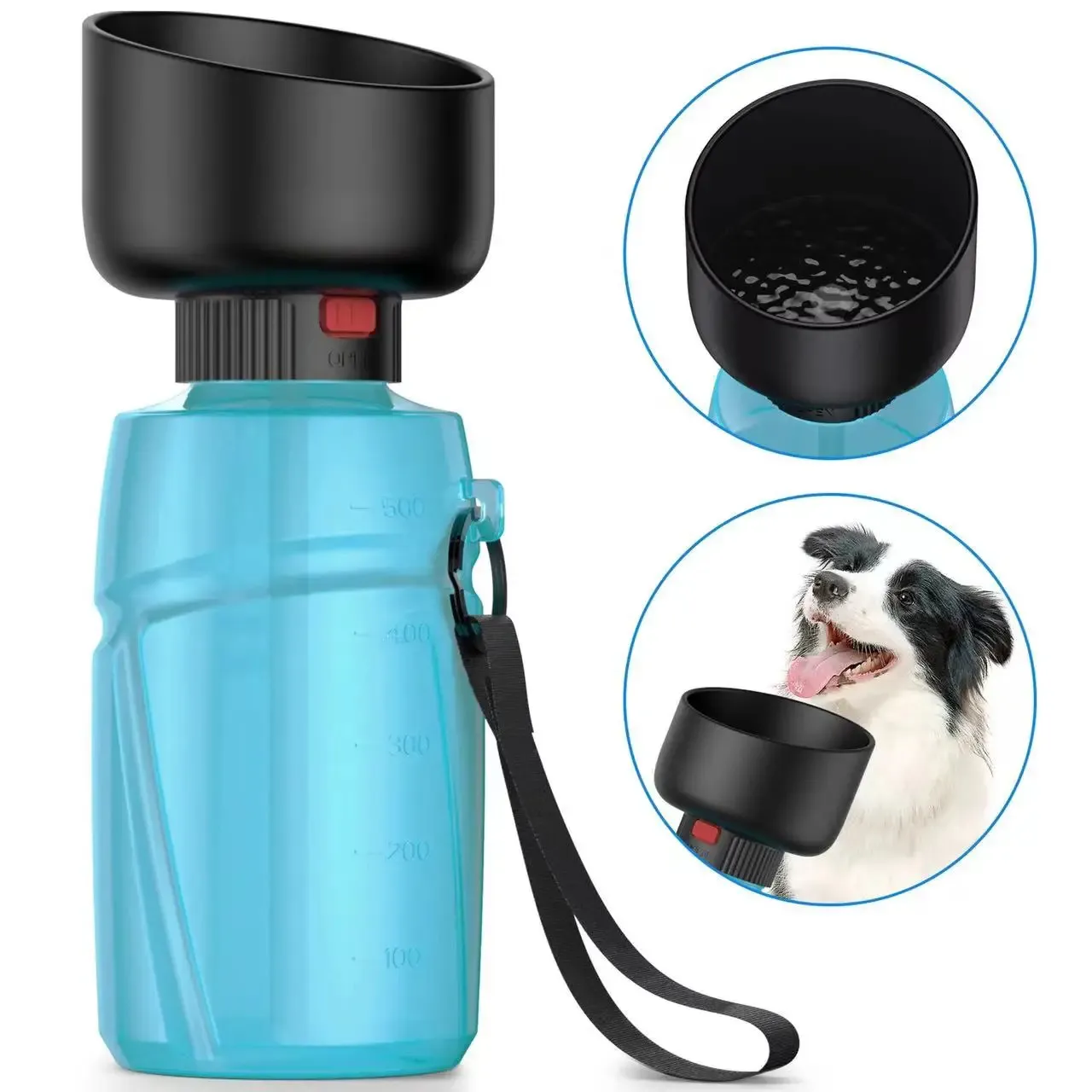 Portable Dog Water Bottle Foldable Pet Feeding Bowl Water Bottle for Golden Retriever Teddy Outdoor Travel Drinking Water Cup 240428