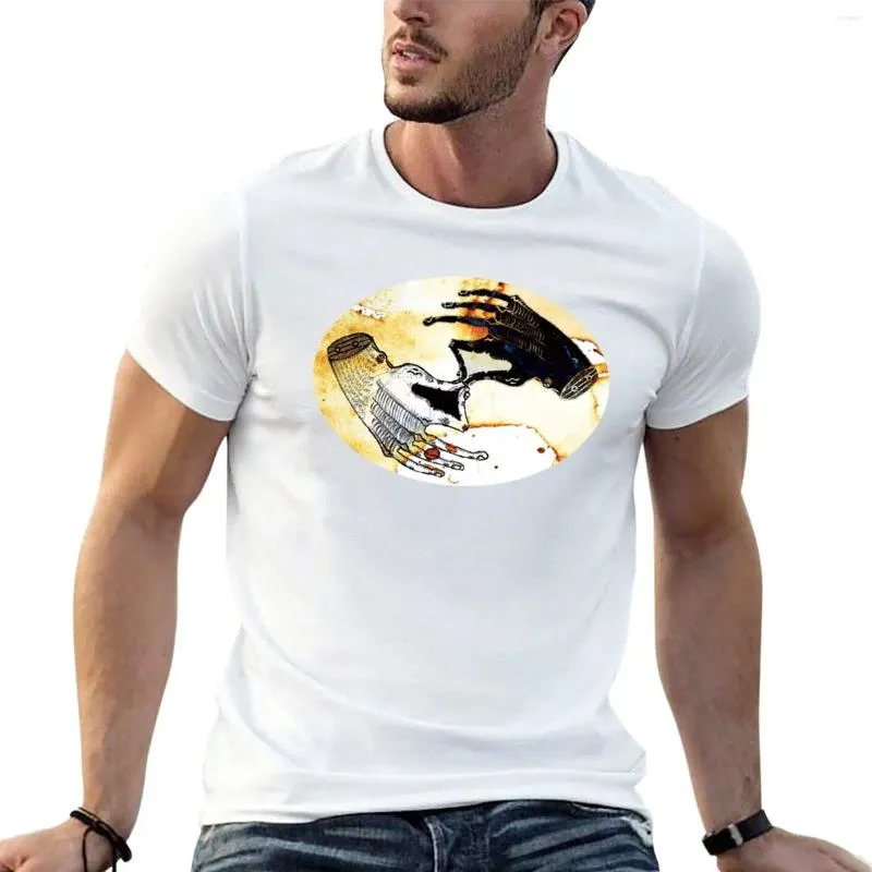 Men's Tank Tops Coffee Hand Yin Yang T-Shirt Custom T Shirts Design Your Own Plus Size Mens Vintage