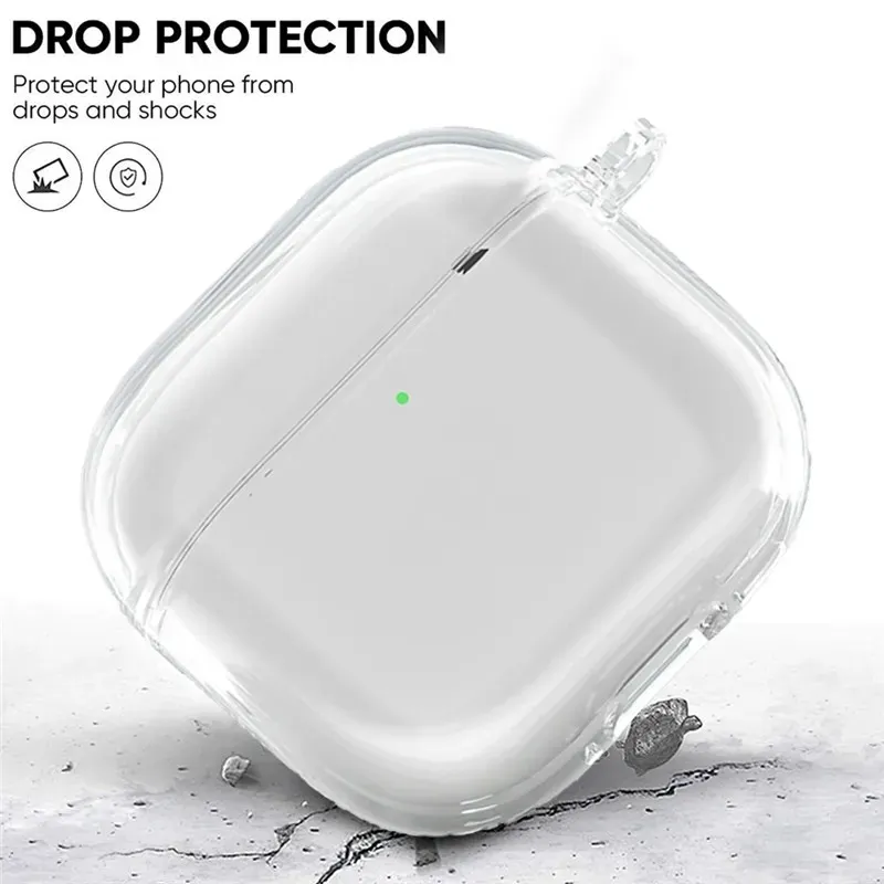 USA Stock ANC Noise Canceling pods pro 2 air 4 3 pro Max Earphones Bluetooth Headphone Accessories Silicone Protective Cover Wireless Charging Shockproof Case