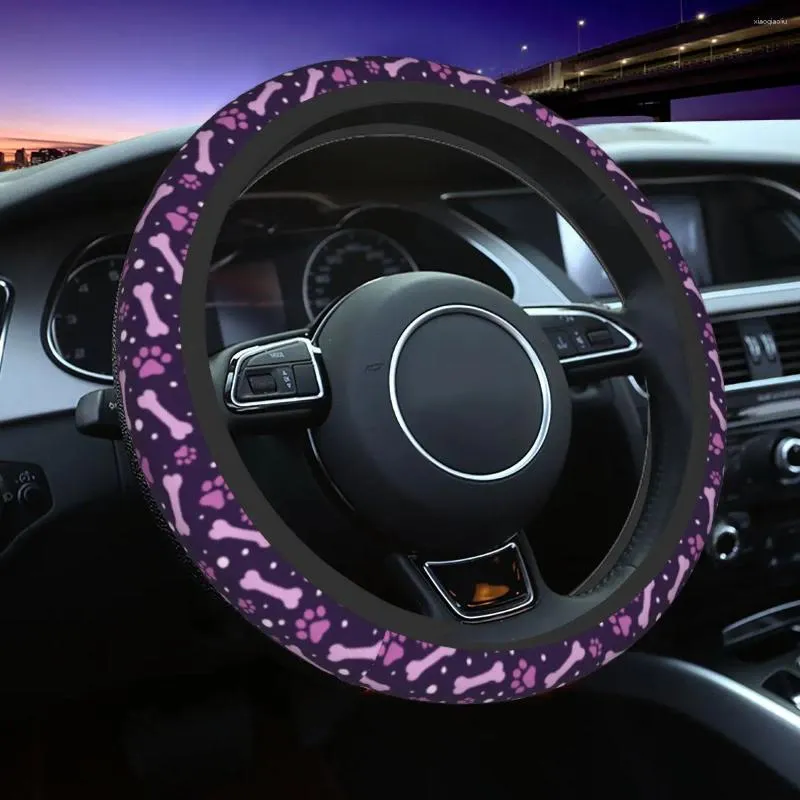 Coprine del volante dello sterzo grazioso coperchio per auto viola Auto protettore Auto protezione Accessori a ruota dello sterzo di moda