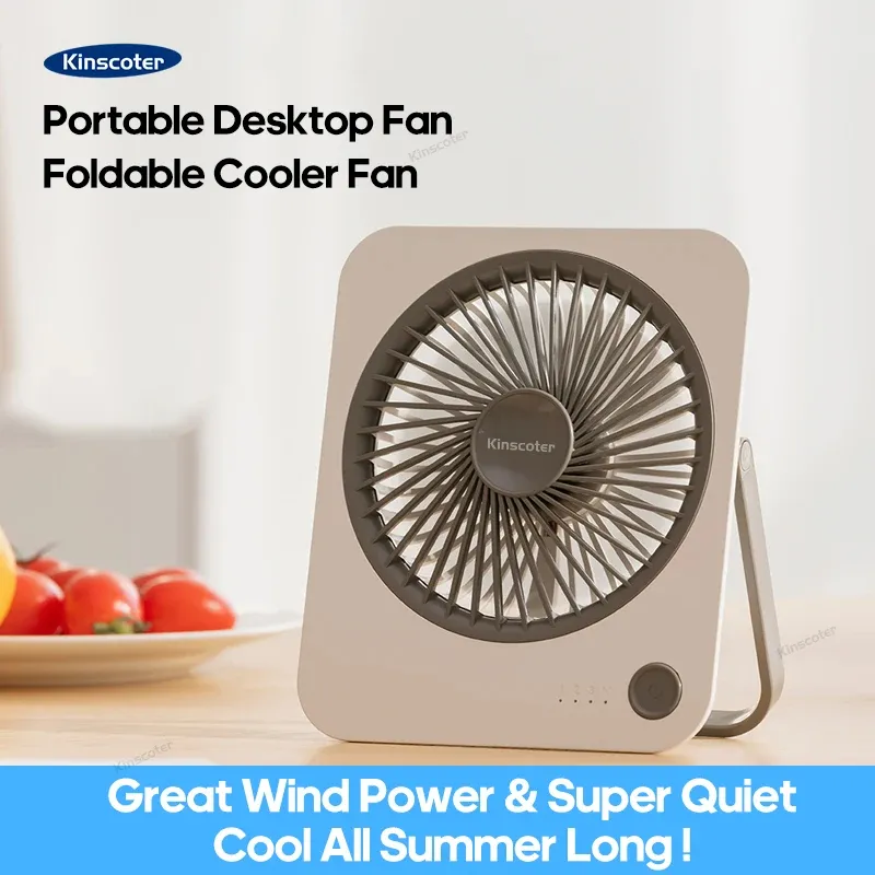 Ny bärbar skrivbordsfan Ultra-tunn kraftfull Silent Air Circulator Fan Mini USB Ventilator Fan för kontor hem sovrum sovsal