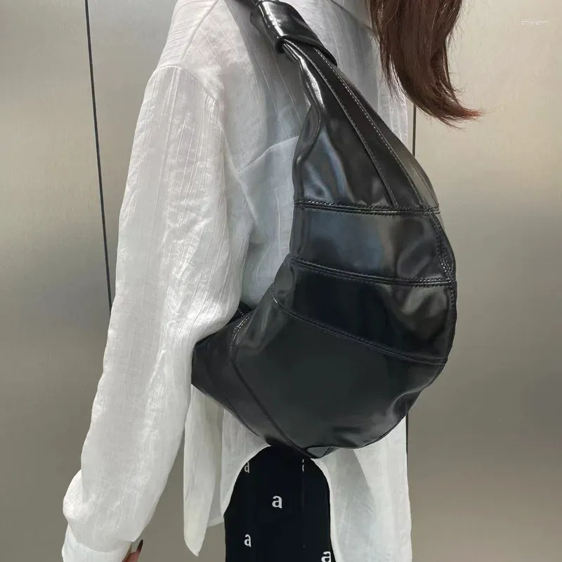 ショルダーバッグシンプルな縫製バッグ女性用女性用クロワッサンhobos bolsas underarm bolsos mujerマイノリティブランドModa sac de femme