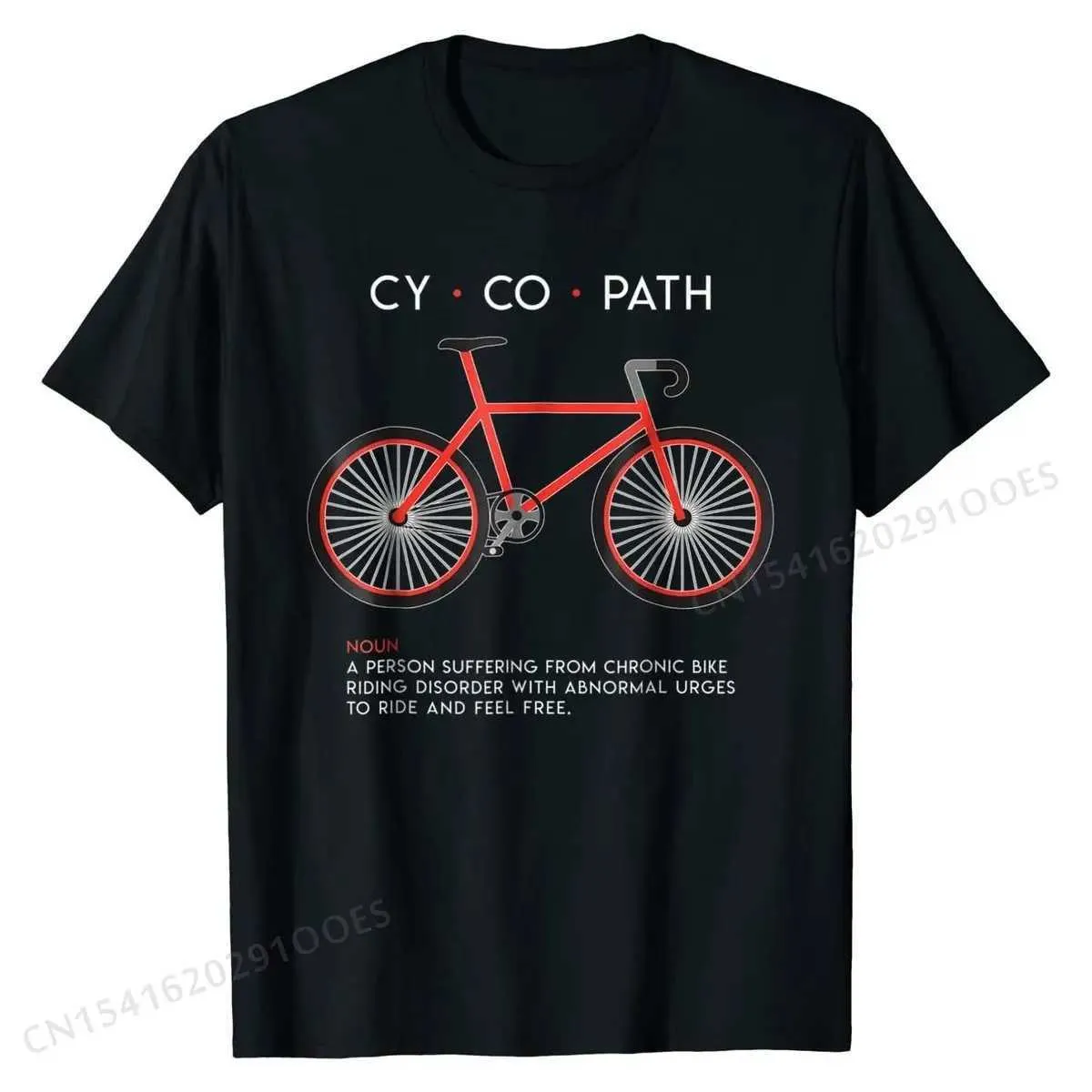 T-shirt maschile Cycopath-Funny Cycling and Bicycle Riders Bike T-shirt Mens Faddish Casual Tops Ts Cotton Thirts Funny T240425