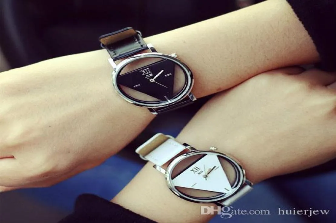 Luxury watches quartz delicate leather strap triangle wrist watch women dress watch4531104