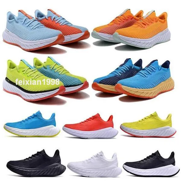 Hok Hola Carbon x3 x2 Race Herren Frauen Laufschuhe x 3 x 2 Run Foam Trainer Sneaker Strickplatte Coastal Sky Bellwether Blue Tennis Größe 5 - 12