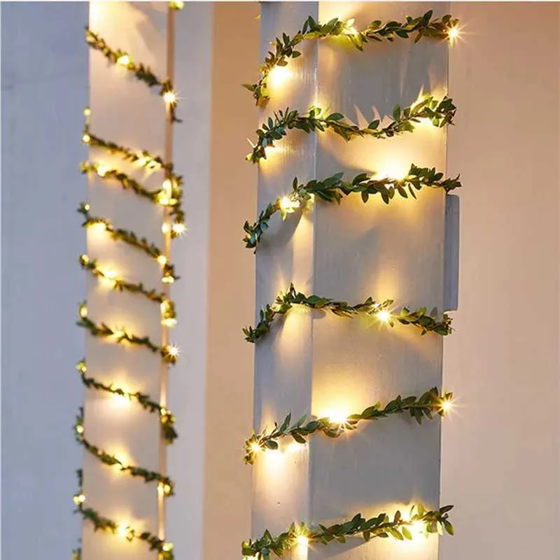 Décorations de jardin extérieurs Tiny Led LED Copper Fair Fairy Lights String Lights Garland Christmas Decorations For Home New Year Wedding Garden Street Lampad