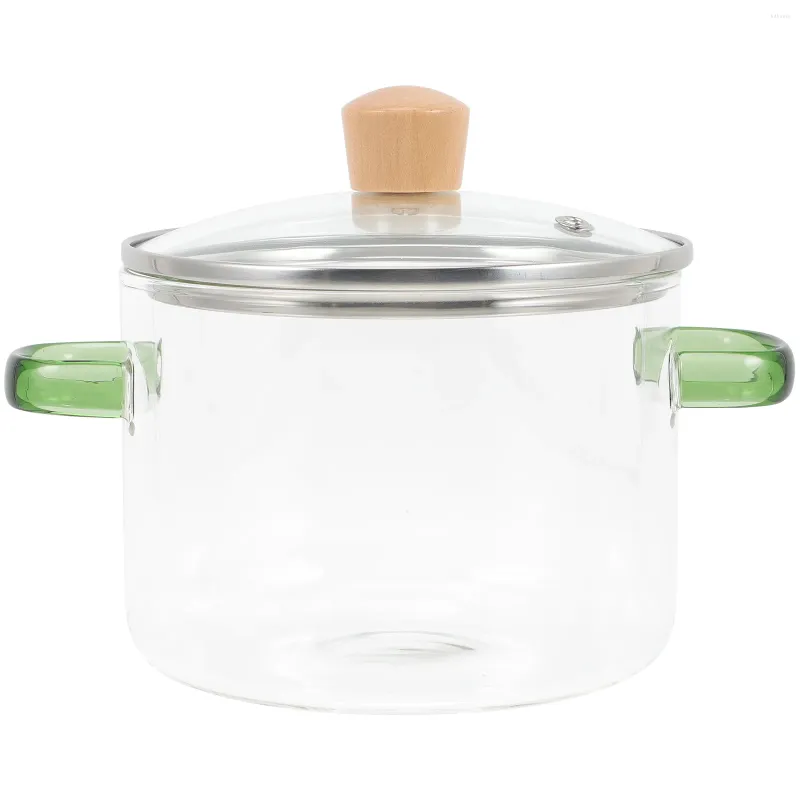 Schalen Ramen Pan Pots für Induktionskocher transparentes Glas Küche Koreanische Nudeln kocht sofortiges Kochen Pasta -Butter -Kochgeschirr