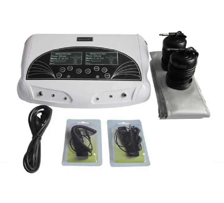 FDA Dual ionic Foot Bath Detox Machine System Far infrarouge CEINTURE Deux ion Cleanse Array Foot Detox Spa Massageur Two Person Use6768877