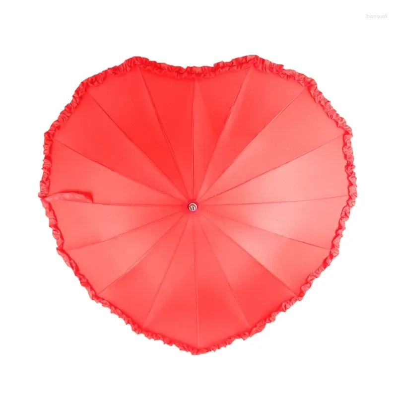 Parapluies beaux canops de mariée coeur pour les cérémonies de mariage