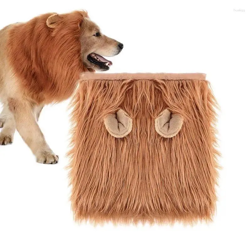 Chien de vêtements pour chiens lion manège perruque réaliste pour les costumes d'Halloween