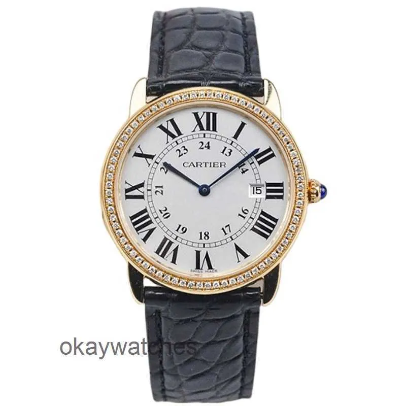 Diarfy działające automatyczne zegarki Carter Kupon 21700 London Tylny zestaw British Watch W6700455