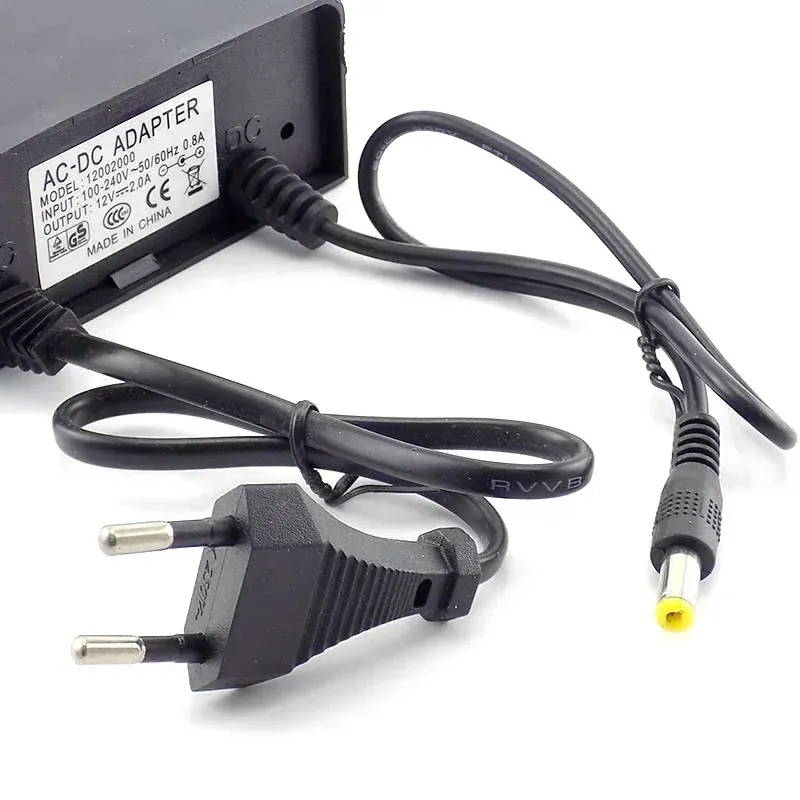 Nowy AC/DC 12V 2A 2000MA CCTV Adapter zasilający na zewnątrz wodoodporne UE Us Au Adapter CCTV Kamera Ładowarka na zewnątrz wodoodporny adapter