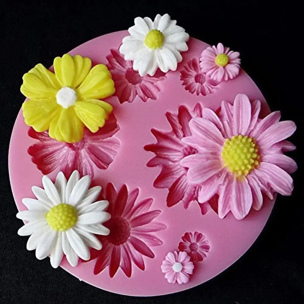 Moules 1pc 3D Fleur Silicone Moules Fondant Craft Cake Candy Chocolate Sugarcraft Gily Pâke Tool Moule Moule